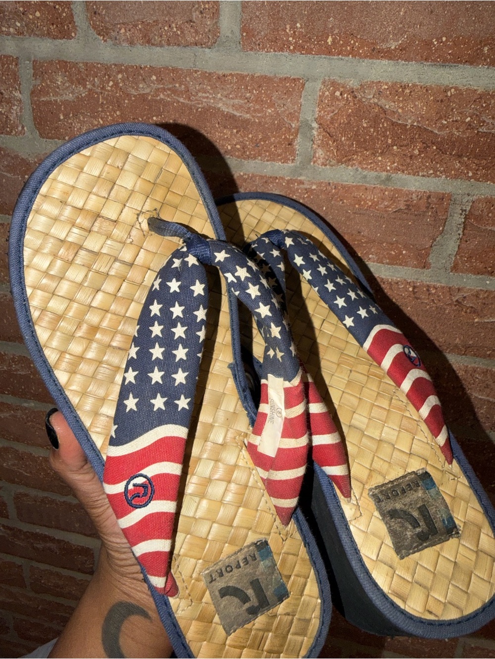American Flag Platform Flip Flops - Stars & Stripes - Picture 6 of 7